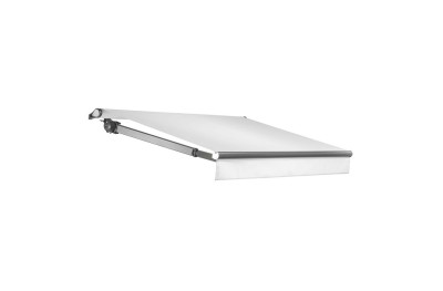 Awning with Arms on Square Bar Entirely in Aluminum