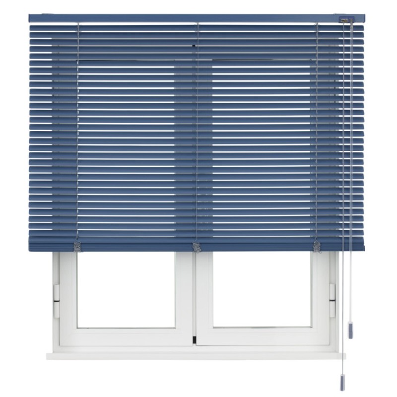 Venetian Blind in Aluminum Slats 25mm Blue Sizes to Choice