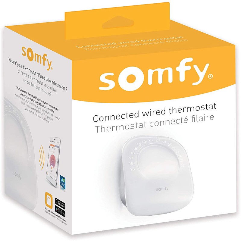 Somfy Wired Connected Thermostat Temperature Regulation