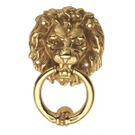 Lion Head Brass Knocker for Door PFS Pasini