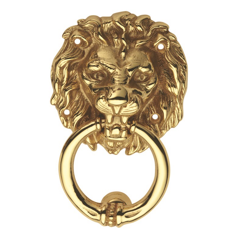 Lion Head Brass Knocker for Door PFS Pasini