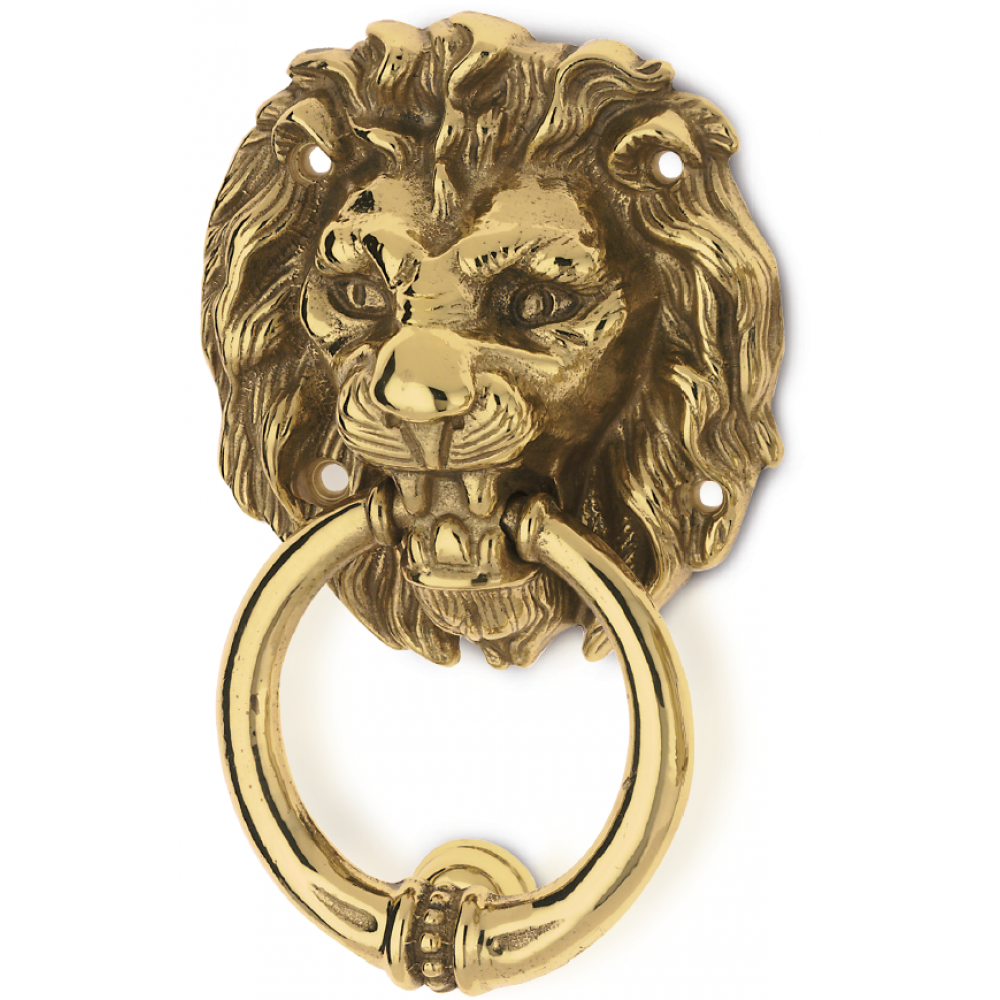 Lion Head Brass Knocker for Door PFS Pasini