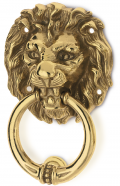 Lion's Head Brass Door Knocker PFS Pasini