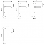 Tiffany Mesh Door Handle on Plate Linea Calì Vintage