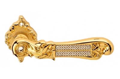 Tiffany Mesh Gold Plated Door Handle on Rosette Linea Calì Vintage