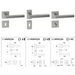 Toledo Reguitti Inox Door Handle with Square Rosette