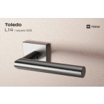 Toledo Reguitti Inox Door Handle with Square Rosette