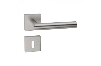 Toledo Reguitti Inox Door Handle with Square Rosette