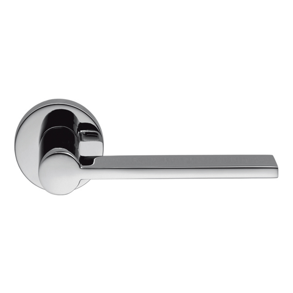 Tool Polished Chrome Door Handle on Rosette Architecture Michele De Lucchi for Colombo Design