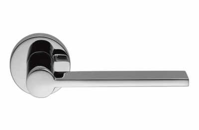 Tool Polished Chrome Door Handle on Rosette Architecture Michele De Lucchi for Colombo Design