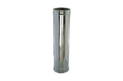 Hood Pipe Straight Channel Stainless Steel 1 Metre