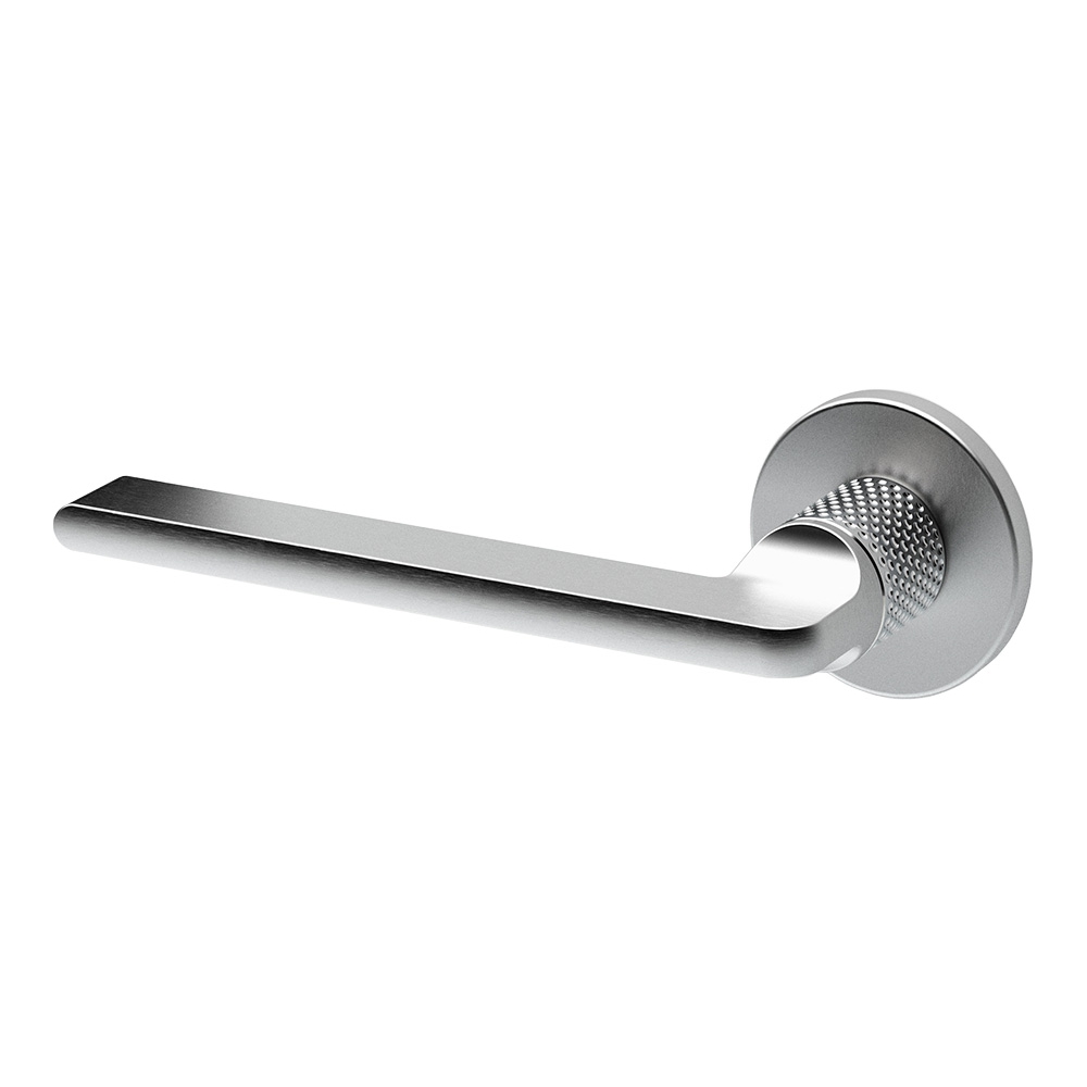 Twee Contemporary Door Handle on Rosette by Designer Massimo Cavana for Mandelli