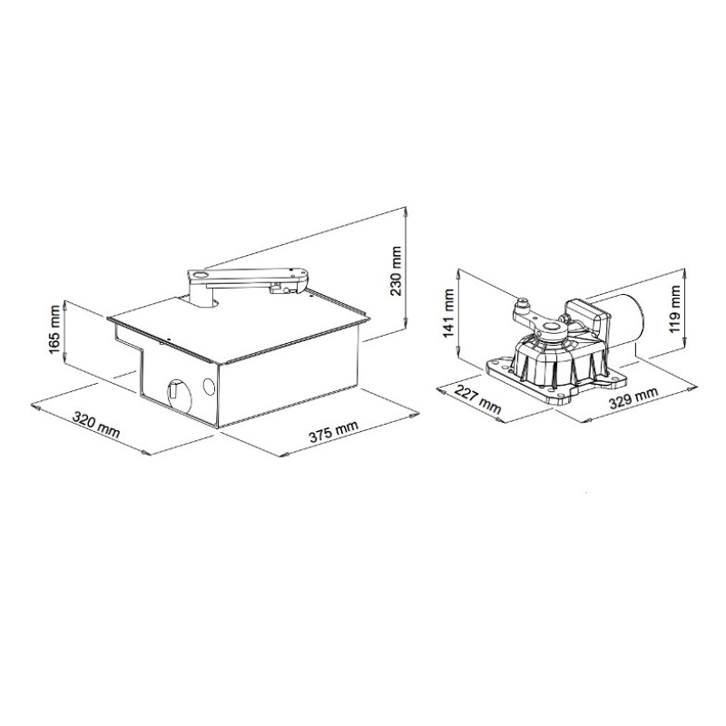 UNDER-V VDS Actuator for Swing Gate Underground Motor