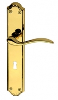 Valencia Door Handle on Plate Brass-made Easy Line PFS Pasini