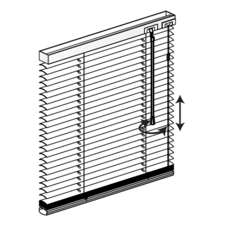 Aluminum Venetian Blind with 16 mm Slats Awning with Rope and Rod