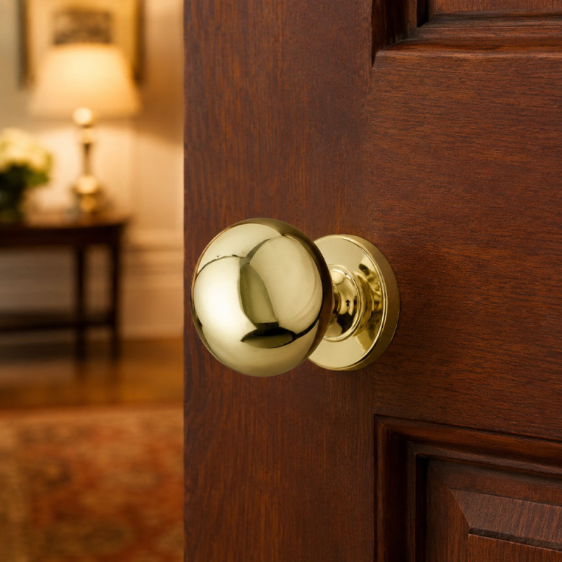 Victoria Arieni 101/C Door Knob Ø50 mm Brass with Screw-On Rose