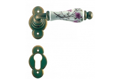 Wien Galbusera Door Handle with Rosette and Escutcheon Plate