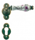 Vienna Galbusera Iron Door Handle with Porcelain Grip