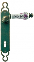 Wien Galbusera Porcelain and Iron Door Handle with Plate