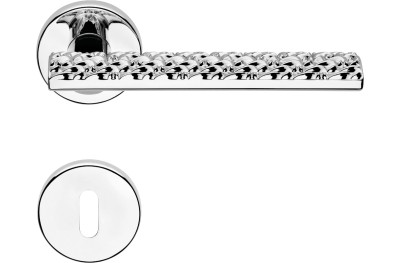 Vision Zincral Linea Calì Door Handle with Embossed Grip