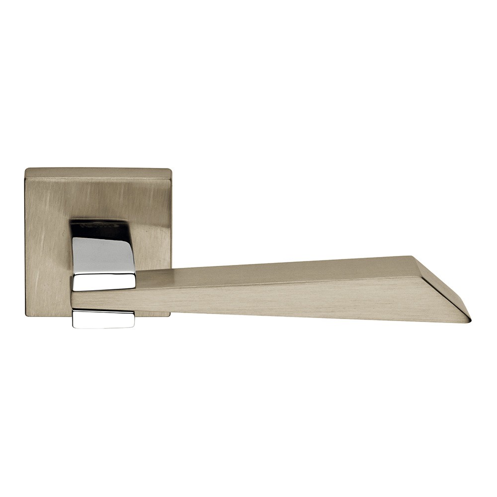 Wanda Series Fashion forme Door Handle on Square Rosette Frosio Bortolo With Bronze Finish