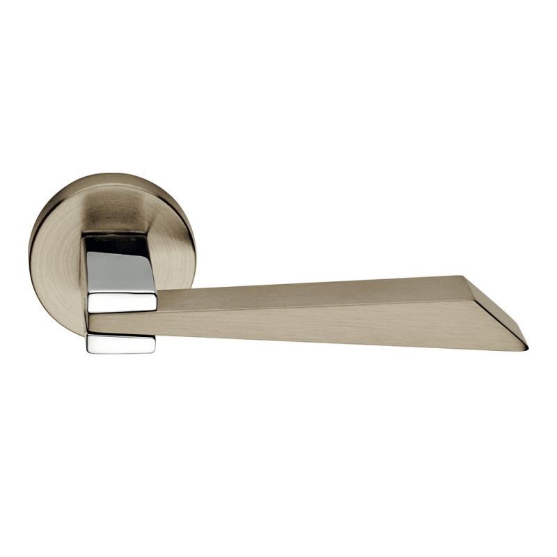 Wanda Series Fashion forme Door Handle on Round Rosette Frosio Bortolo With Different Materials