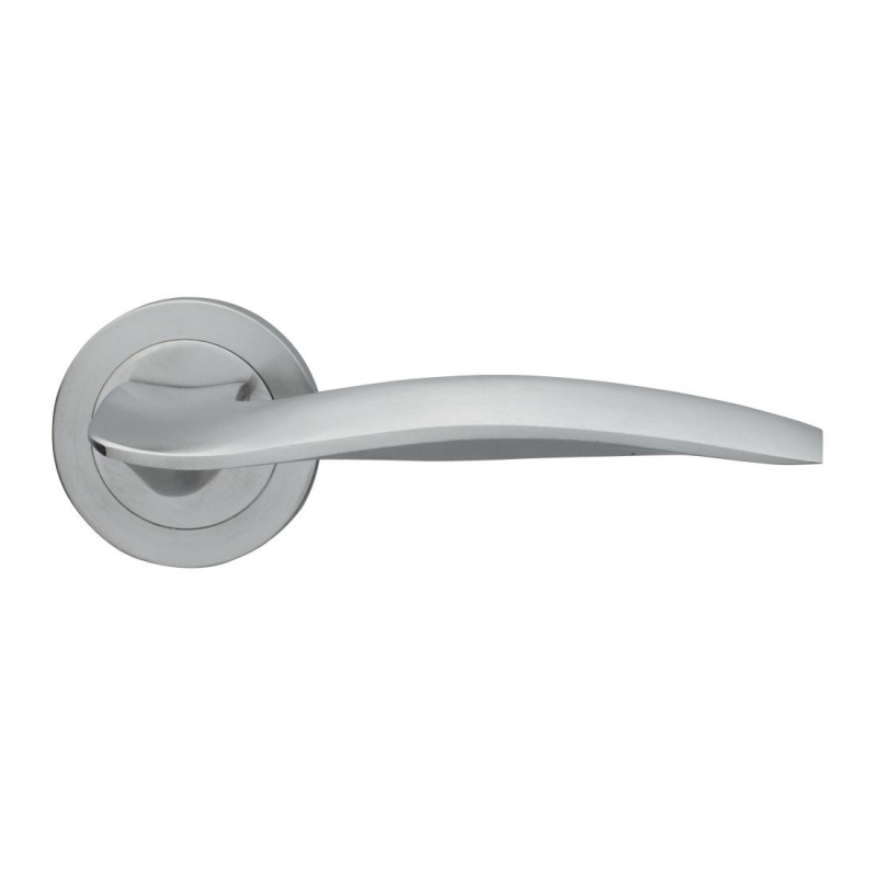 Wind Design Manital Satin Chrome Pair of Door Lever Handles