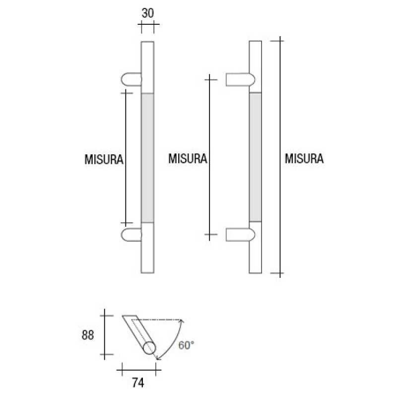 YOD.500 pba Handle Leather and stainless steel AISI 316L