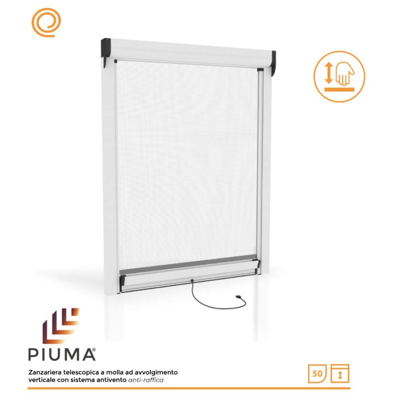 Effezeta Piuma V Mosquito Net Vertical Spring with Brush