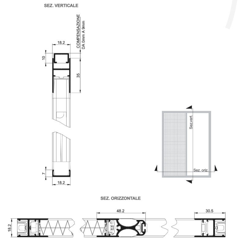 Minimal Pleated Mosquito Net Pasini MINERVA LP18