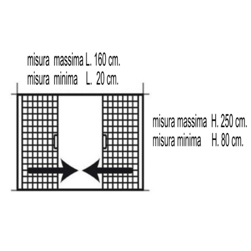 Mosquito Net Slim Horizontal Double Door Reducible Measures IRS