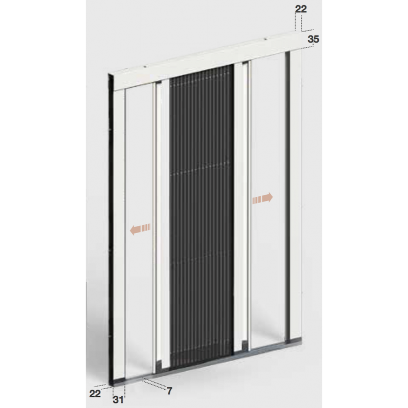 Mosquito Net 1 0:22 Gioconda Reversible Door Network Pleated Zanzar Sistem