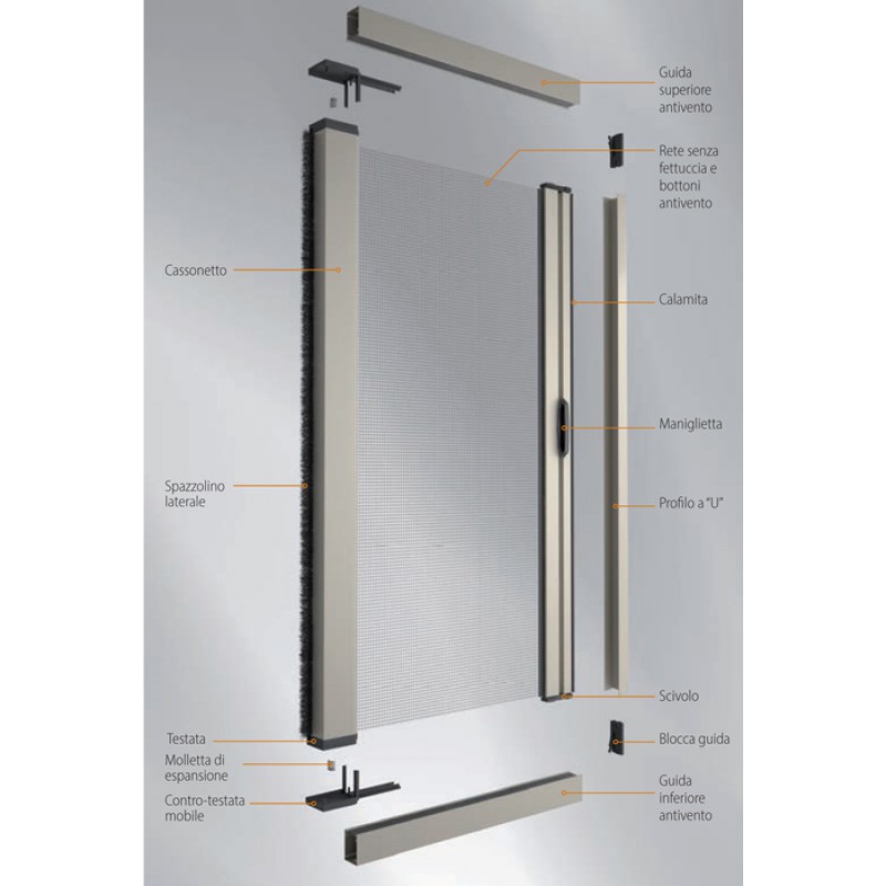 Mosquito Net Bettio Flash 1 Swing magnet 31 with windproof Side Guide