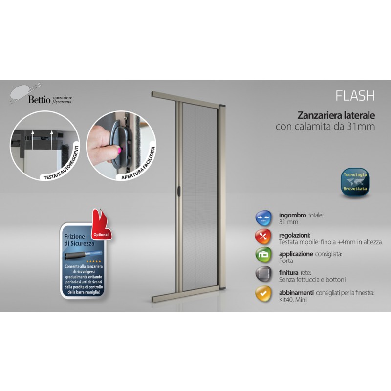 Mosquito Net Bettio Flash 2 Flying Magnet with 31 Windscreen Side Guide