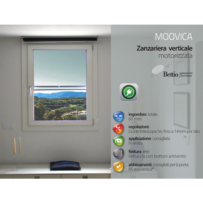 Mosquito Net Bettio Moovica Vertical Motorized Window