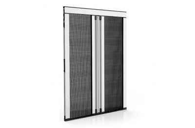 Pleated Mosquito Net 2 Sliding Doors for French Door Easy to Install Plissé Zanzar Sistem