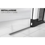 Mosquito Net Without Ground Guide for French Doors with 1 Leaf Free Zanzar Type