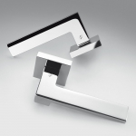 Ellesse Polished Chrome Door Handle on Rosette Studio Bartoli for Colombo Design