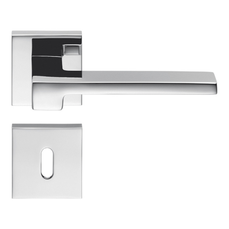 Ellesse Polished Chrome Door Handle on Rosette Studio Bartoli for Colombo Design