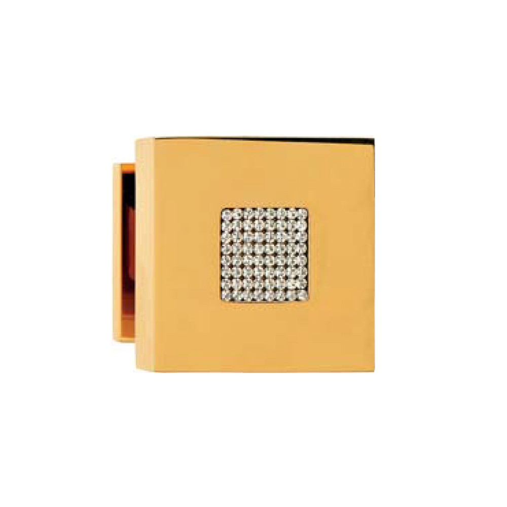 Opera Crystal 1056 PT Door Knob Gold Plated by Linea Calì with Swarowski Crystal