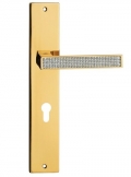 Zen Mesh Door Handle on Plate Linea Calì Crystal