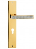 Zen Mesh Linea Calì Door Handle on Plate with Swarovski
